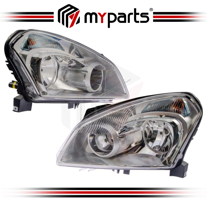 Myparts Nissan Dualis J10 2007-2010 | (Halogen) Headlamp Head Lamp Headlight Head Light Front | Set LH Left+RH Right