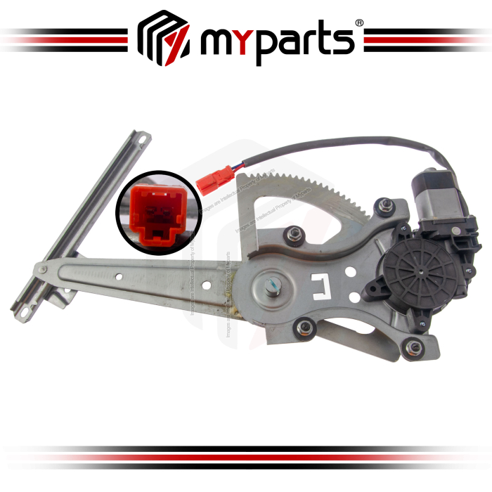 Myparts  Honda Civic 4 Sedan 1995-2000 | Rear Power Window Gear Regulator (Electric 2 Pin Motor) | RH Right Hand (Driver Side)