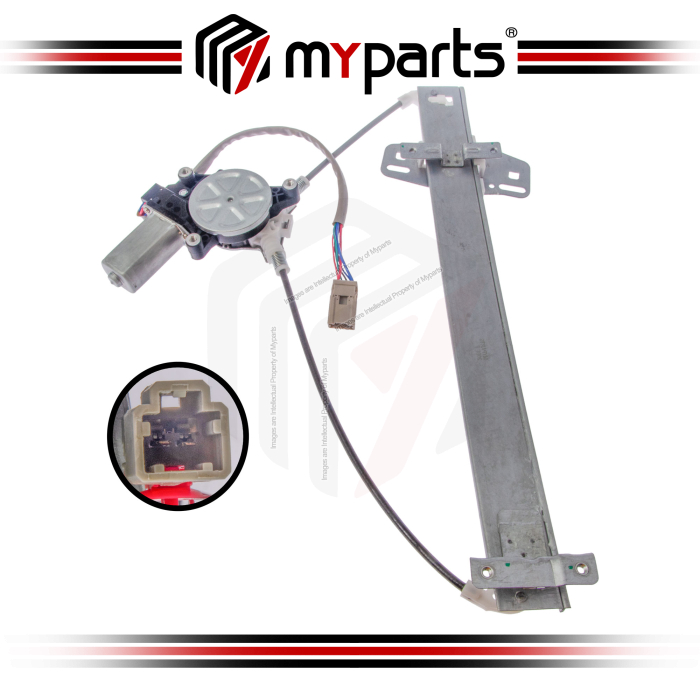 Myparts Honda Honda City GD 2002-2008 | Front Power Window Gear Regulator (With 2 Pins Motor) | LH Left Hand (Passenger Side)