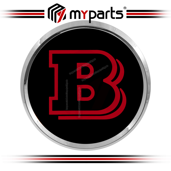 Myparts Mercedes Benz E Class A207 C207 Pre-Facelift 2009-2013 (Silver & Red) Front Logo Emblem Grille Badge | 1 Unit