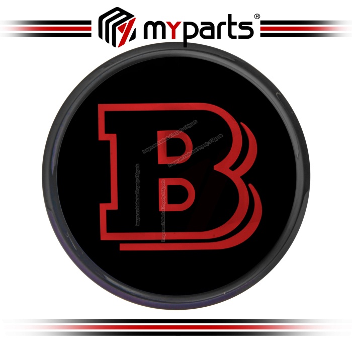 Myparts Mercedes Benz GLC Class X253 2015-2019 (Red&Black) Front Logo Emblem Grille Badge | 1 Unit
