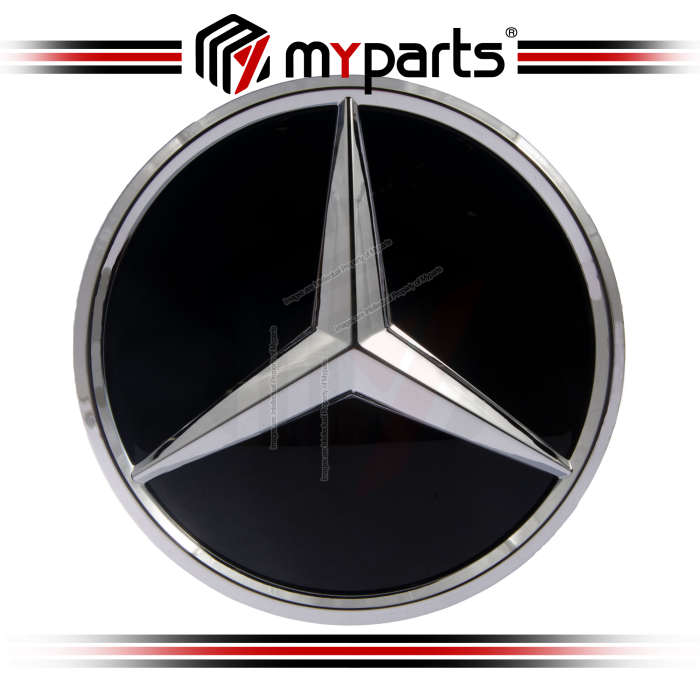 Myparts Mercedes-Benz GLS-Class X167 2019-On (Chrome 3D No LED) Front Logo Emblem Grille Badge | 1 Unit