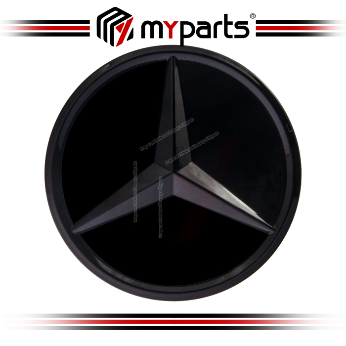 Myparts Mercedes Benz GLB Class X247 2019-2022 (Black 3D, No LED) Front Logo Emblem Grille Badge | 1 Unit