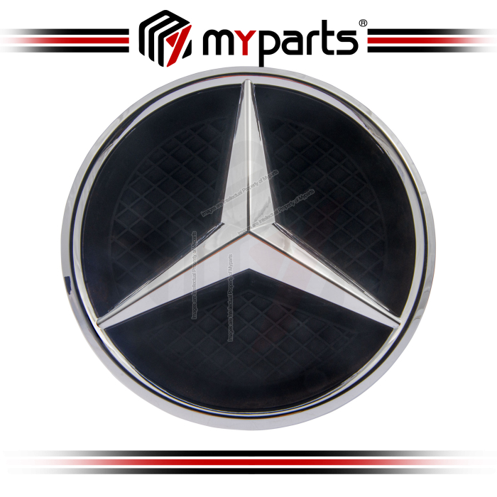 Myparts Mercedes Benz GLE-Class Suv Wagon W166 2015-2019 (Chrome No LED) Front Logo Emblem Grille Badge | 1 Unit