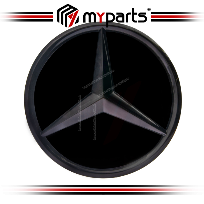 Myparts Mercedes Benz GLE-Class Suv Wagon W166 2015-2019 (Black 3D No LED) Front Logo Emblem Grille Badge | 1 Unit