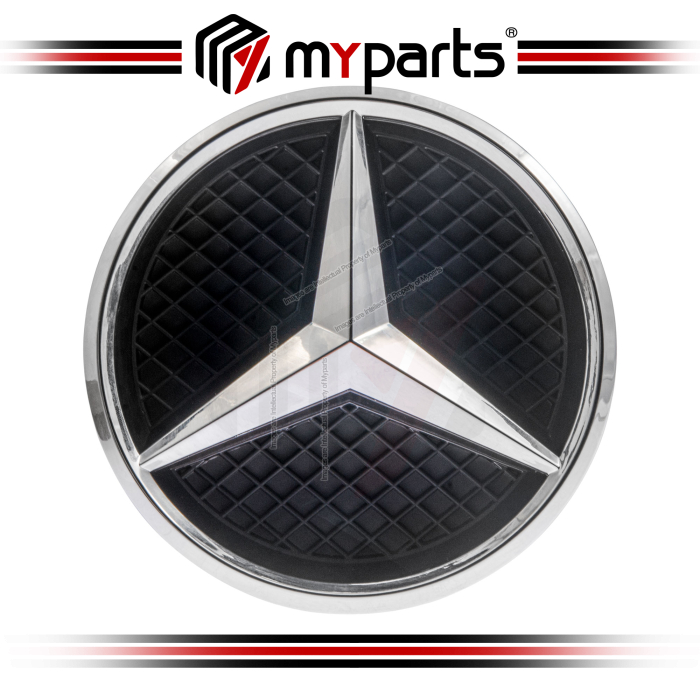 Myparts Mercedes Benz GLA-Class X156 2014-2020 (Chrome No LED) Front Logo Emblem Grille Badge | 1 Unit