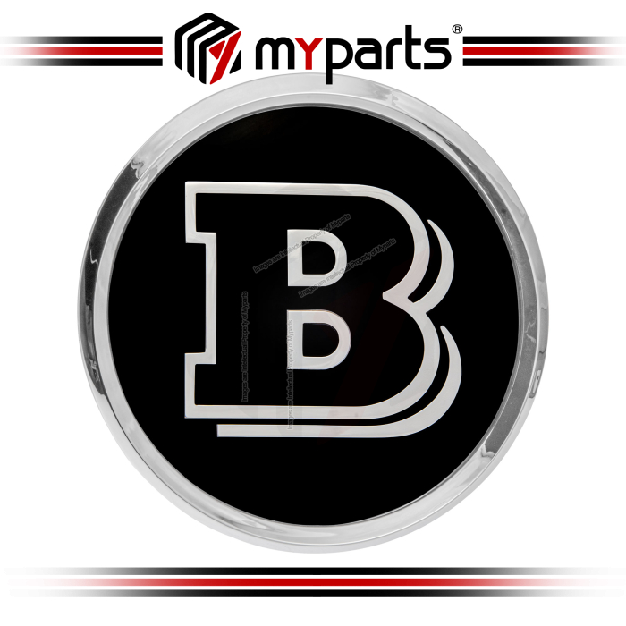 Myparts Mercedes Benz GLK-Class X204 2012-2015 (Chrome & Chrome) Front Logo Emblem Grille Badge | 1 Unit