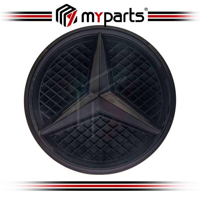 Myparts Mercedes Benz GLA-Class X156 2014-2020 (Black No LED) Front Logo Emblem Grille Badge | 1 Unit