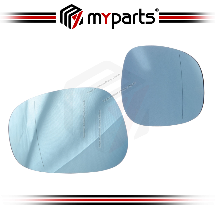 Side Door Mirror Glass (Blue Lens With Heater) (Set LH+RH)