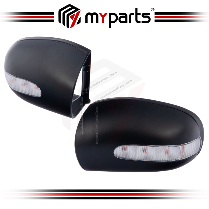 Side Door Mirror Cover With Bulb Signal Lamp (Set LH+RH)