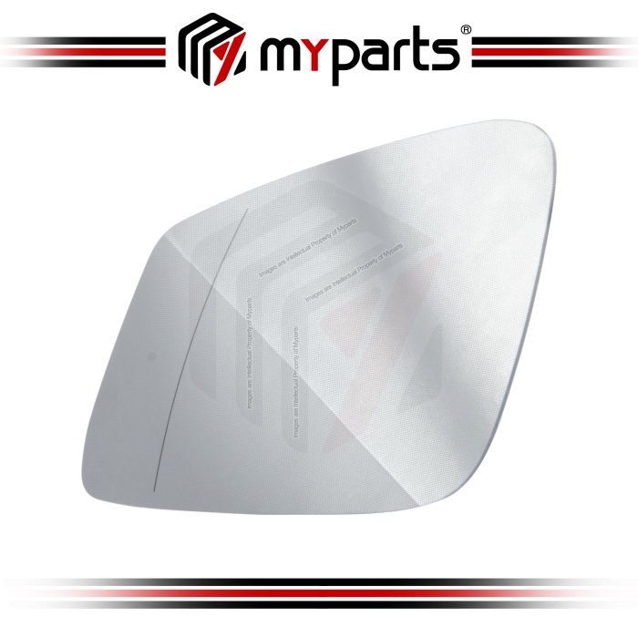 Myparts BMW 7 Series F01 F02 2008~2015 Heated Clear Side Door Mirror Glass (Aspherical) | LH Left Hand (Passenger)
