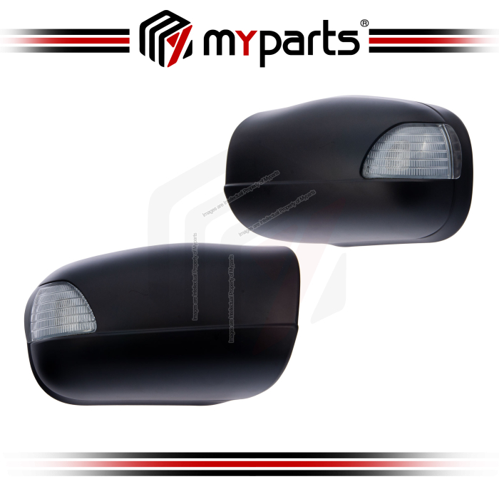 Myparts Mercedes Benz E Class W210 Facelift 1999~2002 Side Door Mirror Cover Case Trim With Lamp | Pair LH Left Hand + RH Right Hand