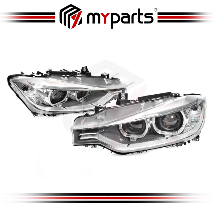TYC Fits BMW 3 Series F30 F31 2012~2015 | Headlight Head Light Front Lamp (LED DRL Xenon / D1S Globe / Non Adaptive) | Pair LH Left + RH Right