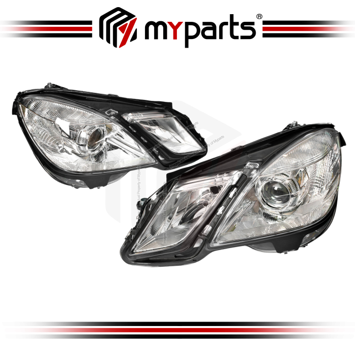 TYC Fits Mercedes Benz E Class W212 2009~2013 | Headlight Head Light Front Lamp (No Xenon, No LED, No Adaptive) | Pair of  LH LHS Left + RH RHS Right
