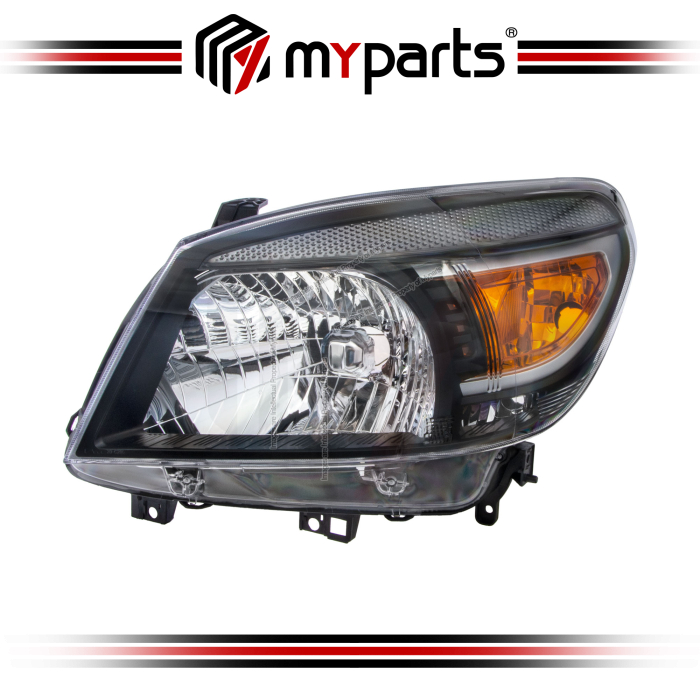 TYC Fits Ford Ranger PK Ute 2009~2011 | Headlight Head Light Front Lamp (Black) | LH LHS Left Hand (Passenger Side)