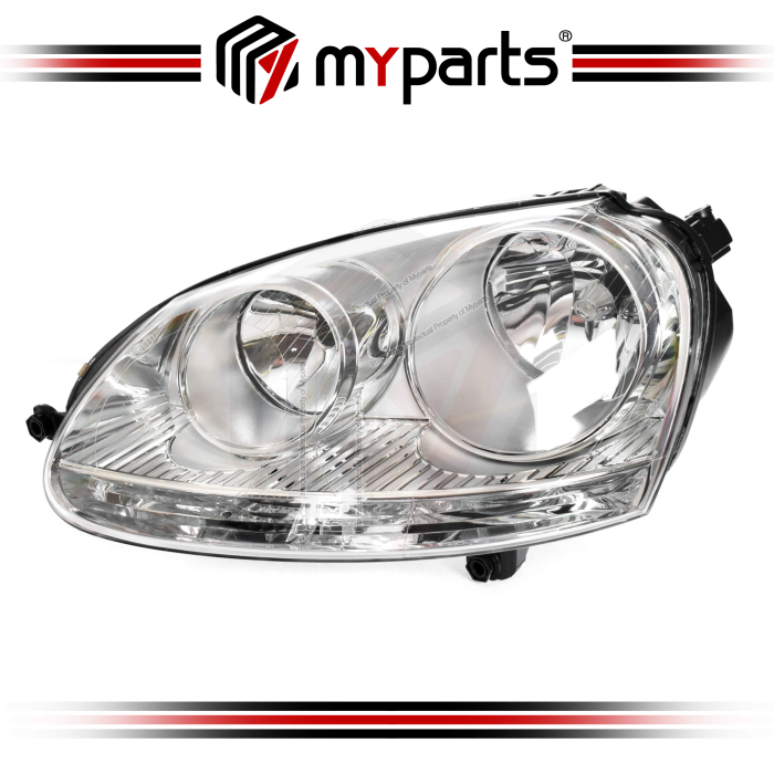 TYC Fits VolksWagen VW Golf MK5 2004~2008 | Headlight Head Light Front Lamp (Chrome) | LH LHS Left Hand (Passenger Side)