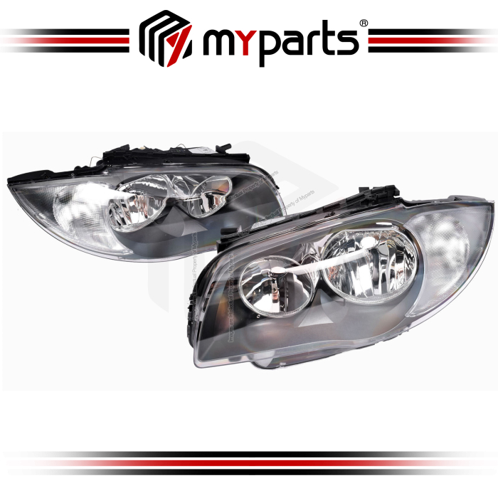 TYC Fits BMW 1 Series E87 5 Door Hatch 2009~2011 | Headlight Head Light Front Lamp Halogen Type | Pair of LH Left + RH Right