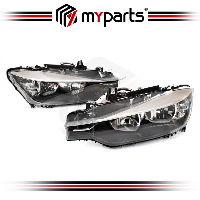 TYC Fits BMW 3 Series F30 F31 Series 1 2012~2015 | Headlight Head Light Front Lamp (Halogen type) | Pair LH Left (Passenger) + RH Right (Driver)