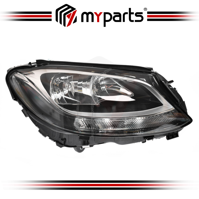 TYC Fits Mercedes Benz C Class W205 2014~2018 | Headlight Head Light Front Lamp (Halogen Static LED Type) | RH RHS Right Hand (Driver Side)