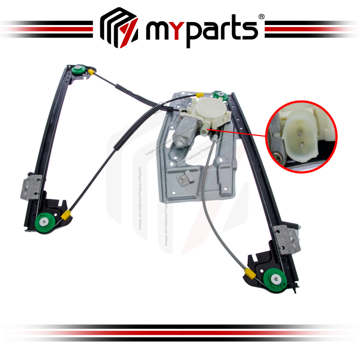 Myparts BMW 7 Series E38 1995~2001 Front Power Electric Window Gear Regulator With Motor | RH Right Hand (Driver Side)