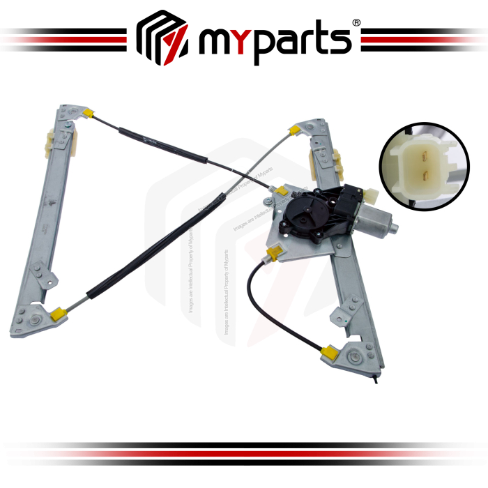 Myparts Ford Ranger T6 T7 T9 2011~2022 (2 Pins Motor) FRONT Power Electric Window Gear Regulator | LH Left (Passenger Side)