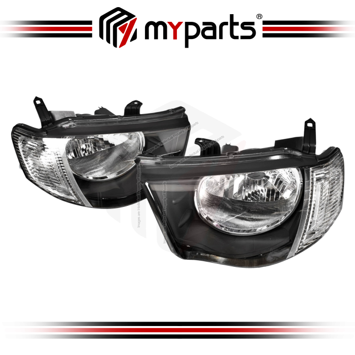 TYC Fits Mitsubishi Triton MN Ute 2009~2015 GL GL-R GLX GLX-R | Headlight Head Light Front Lamp | Pair LH Left Hand Side + RH Right Hand Side