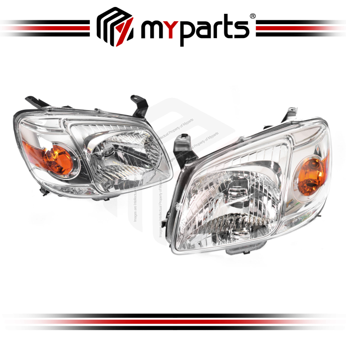 TYC Fits Mazda BT-50 BT50 Ute UN Series 2 2008~2011 | Headlight Head Light Front Head Lamp | Pair of LH Left Hand (Passenger) + RH Right Hand (Driver)