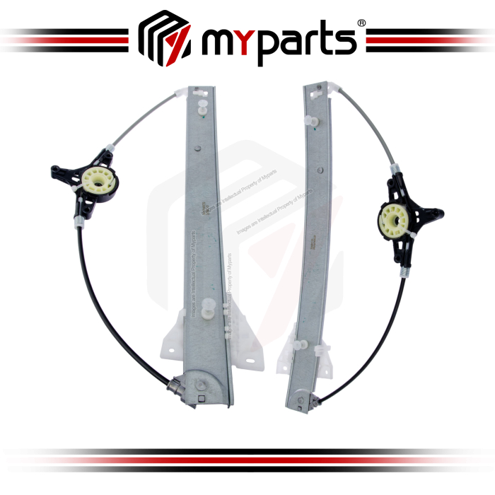 Myparts Mazda 2 DE Hatch 2009~2014 (No Motor) REAR Power Electric Window Gear Regulator | Pair LH Left Hand (Passenger) + RH Right Hand (Driver)