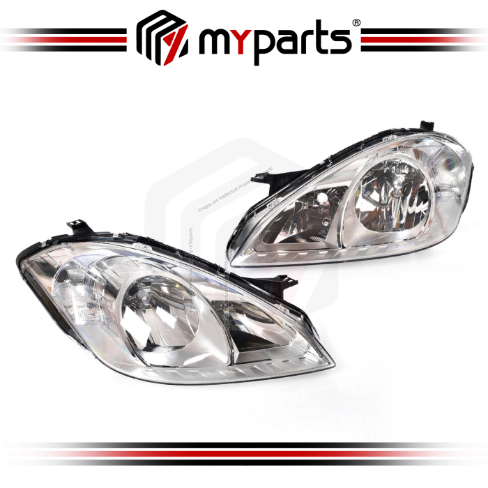 TYC Fits Mercedes Benz A Class W169 2007~2010 | Headlight Head Light Front Lamp (Halogen Non Xenon) | Pair LH Left (Passenger) + RH Right (Driver)
