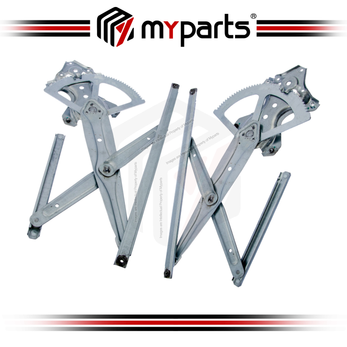 Myparts Mitsubishi Triton L200 ML KA KB 2006~2015 (No Motor) FRONT Power Window Gear Regulator | Pair LH Left (Passenger) + RH Right (Driver)