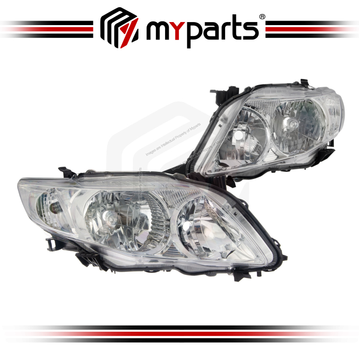 TYC Toyota Corolla Altis Sedan E140 Series 1 2008~2010 | Headlight Head Light Front Head Lamp | Pair of LH Left Hand + RH Right Hand