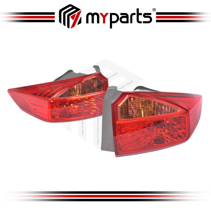 TYC Fits Honda City Sedan GM Series 3 2014~2018 Sedan | Taillight Tail Light Rear Lamp | Hand ( Side) | Pair LH Left (Passenger) + RH Right (Driver)