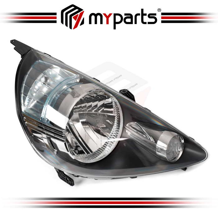 TYC Fits Honda Jazz GD Series 2 2004~2008 5 Door Hatch GLi / VTi | Headlight Head Light Front Lamp (Black) | RH RHS Right Hand (Driver Side)