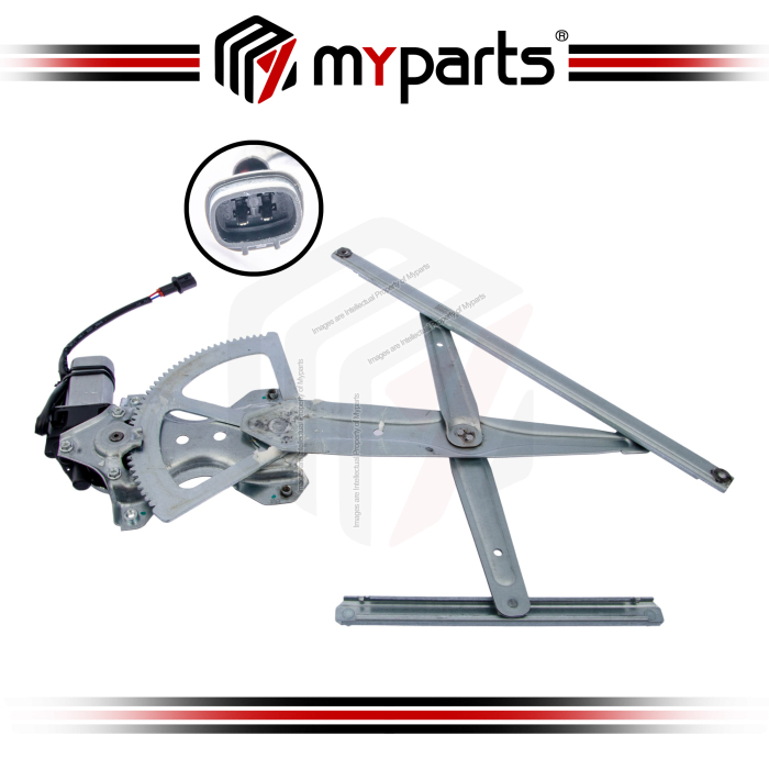 Myparts Mitsubishi Triton L200 ML KA KB 2006~2015 (With Motor) FRONT Power Window Gear Regulator | LH Left Hand (Passenger)