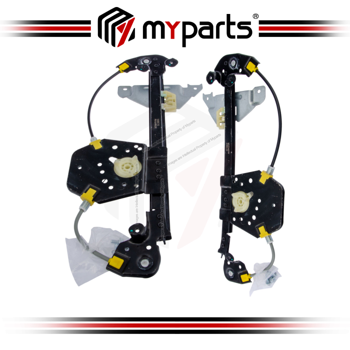 Myparts Peugeot 307 Series 2002~2009 (No Motor) 4 Door Hatch REAR Power Electric Window Gear Regulator | Pair LH Left (Passenger) + RH Right (Driver)