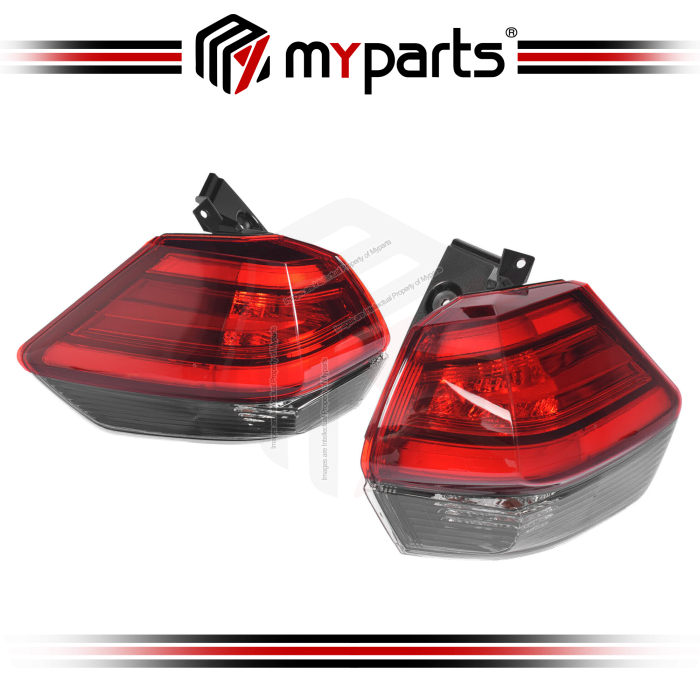 TYC Fits Nissan X-Trail XTrail T32 2019~ Facelift Outer Taillamp Tail Lamp Taillight Tail Light Rear | Pair LH Left (Passenger) + RH Right (Driver)
