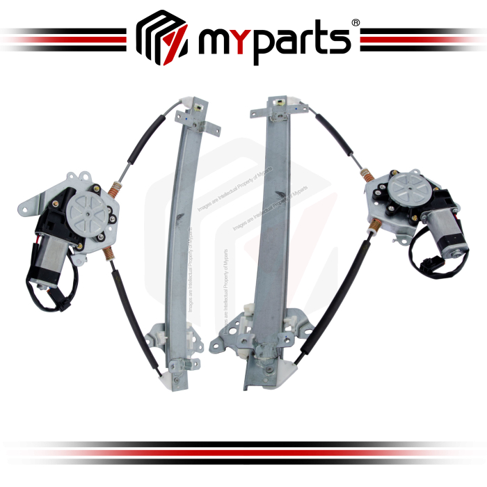 Myparts Fits Nissan Sentra B14 1994~2000 | FRONT Electric Power Door Window Regulator (With Motor) | Pair LH Left (Passenger) + RH Right (Driver)
