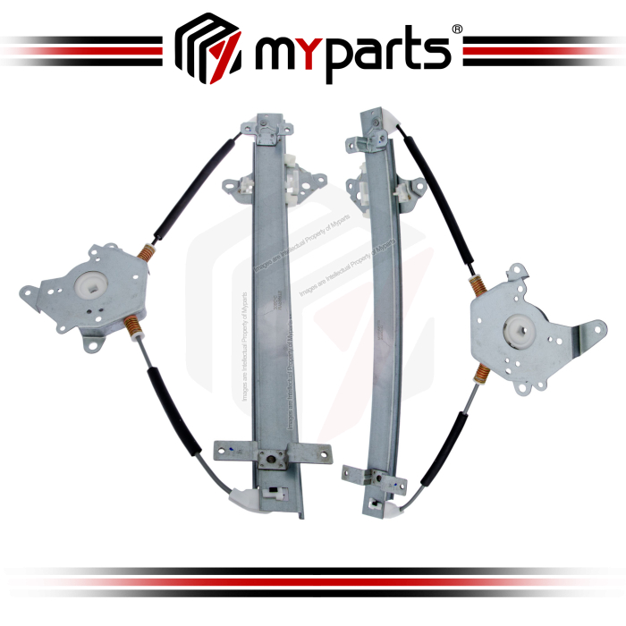Myparts Fits Nissan Sentra B14 1994~2000 | FRONT Electric Power Door Window Regulator (No Motor) | Pair LH Left (Passenger) + RH Right (Driver)