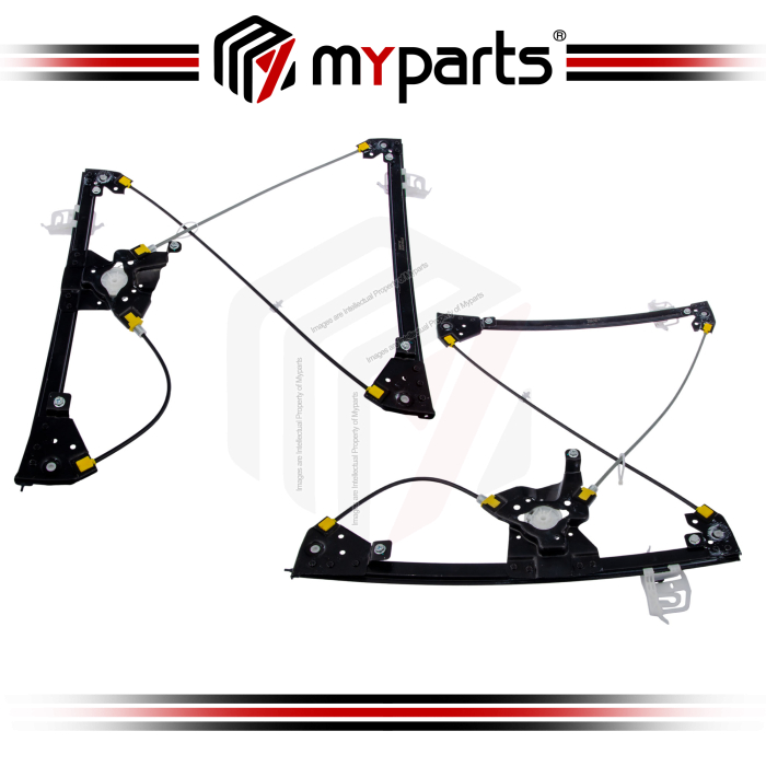 Myparts Peugeot 206 2003~2012 4Door Hatch FRONT (No Motor) Power Electric Window Gear Regulator | Set LH Left Hand Side + RH Right Hand Side