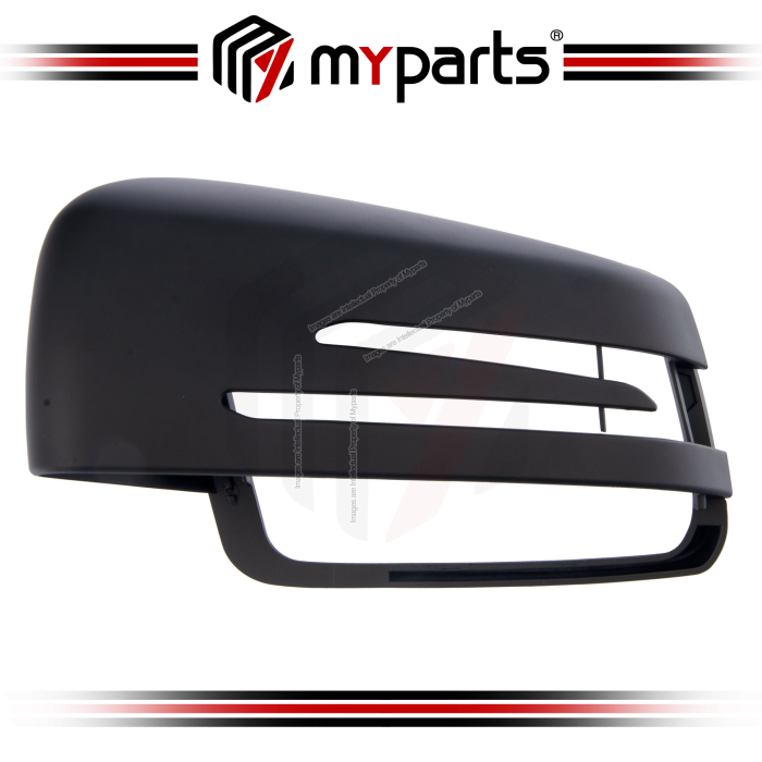 Myparts Mercedes Benz CLS-Class W218 2011~2017 Side Door Mirror Cover Trim Case (Without Lamp) (Black) | LH Left Hand (Passenger Side)