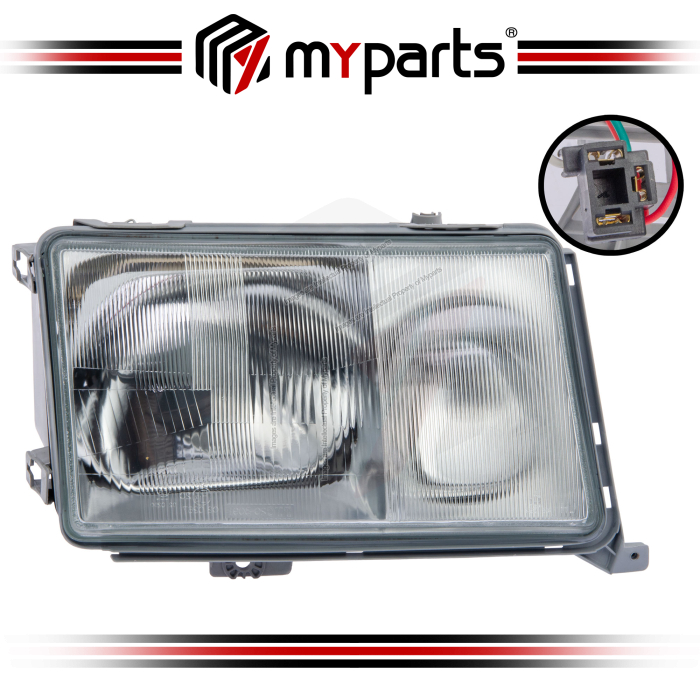 TYC Mercedes Benz E Class W124 1986~1993 Head Lamp Headlamp Head Light Front Lampu Depan | RH Right Hand (Driver Side)