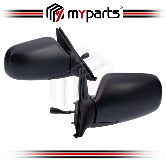 Myparts Honda City SX SX8 Sedan 1996~2002 Side Door Mirror (Manual, Black) | Pair of LH Left Hand (Passenger) + RH Right Hand (Driver)