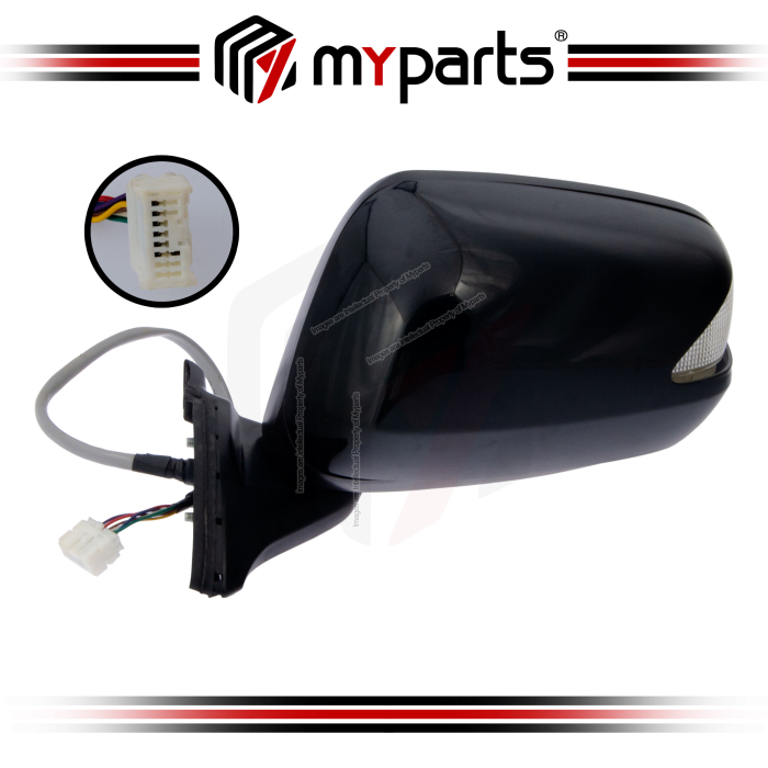 TYC Honda Jazz GE 2008~2014 TFO Side Door Mirror Complete (With Lamp With Auto Flip) | LH Left Hand (Passenger)