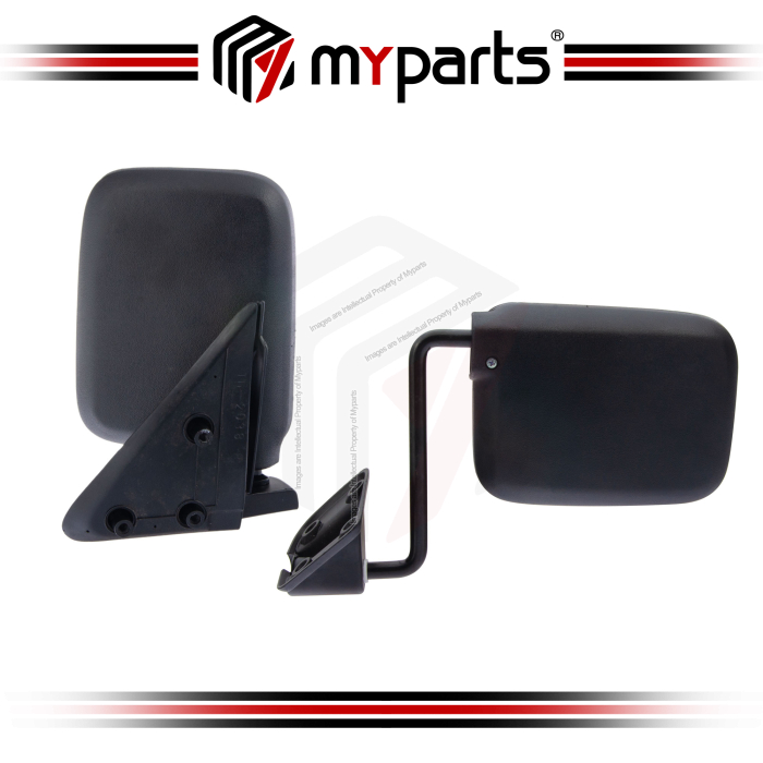 TYC Nissan Vanette C22 Van 1988~1994 Side Door Mirror (Texture Black, With Metal Arm) | Pair LH Left Hand (Passenger) + RH Right Hand (Driver)