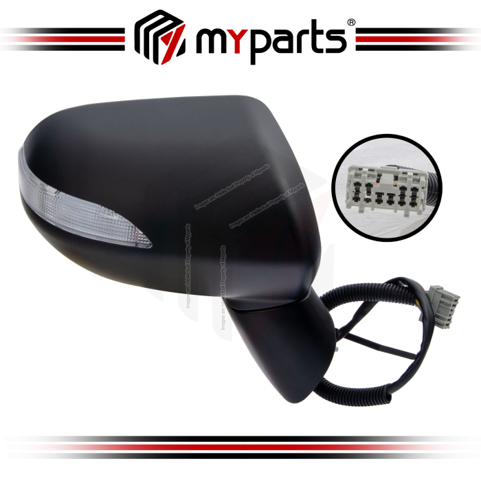 TYC Honda Jazz GD SAA 2002~2008 Electric Side Door Mirror (With Signal, With Auto Flip, 9 Wires) | RH Right Hand (Driver)