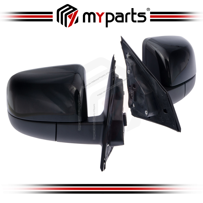 Myparts Mazda BT50 BT-50 UN 2011~2021 Black Electric Power Side Door Mirror (3 Pins) | Pair LH Left Hand (Passenger) + RH Right Hand (Driver)