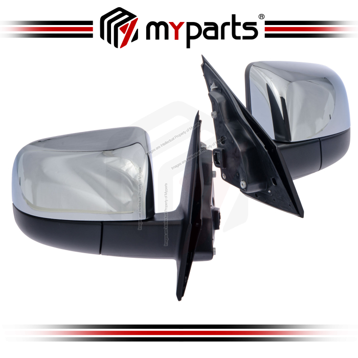Side Door Mirror (Electric, Chrome Cover) (Set LH+RH)