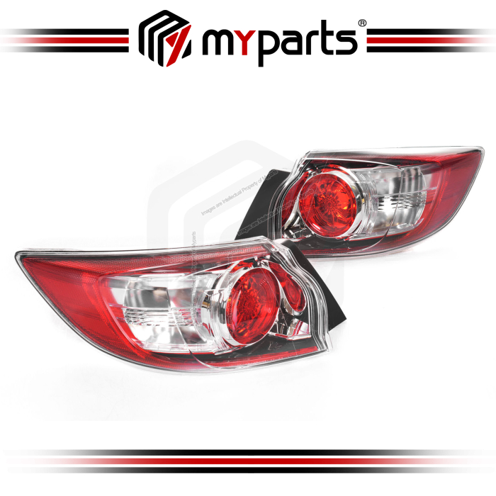 TYC Fits Mazda 3 BL 2009~2013 5 Door Hatch Neo Maxx | Taillight Tail Light Rear Lamp (Non LED Type) | Pair of LH LHS Left Hand + RH RHS Right Hand