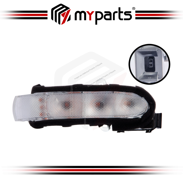 TYC Mercedes Benz C Class W203 2000~2004 Side Door Mirror Indicator Signal Turn Lamp (Bulb Type) | RH Right Hand (Driver Side)