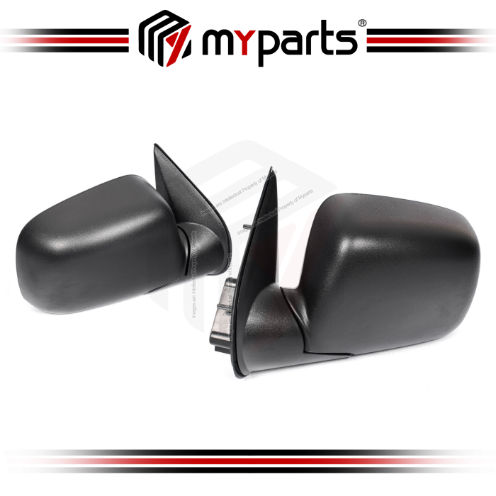 TYC Isuzu DMAX D-Max RA RC 2003~2012 Electric Power Side Door Mirror (Black Without Signal Type) | Set LH Left Hand Side + RH Right Hand Side